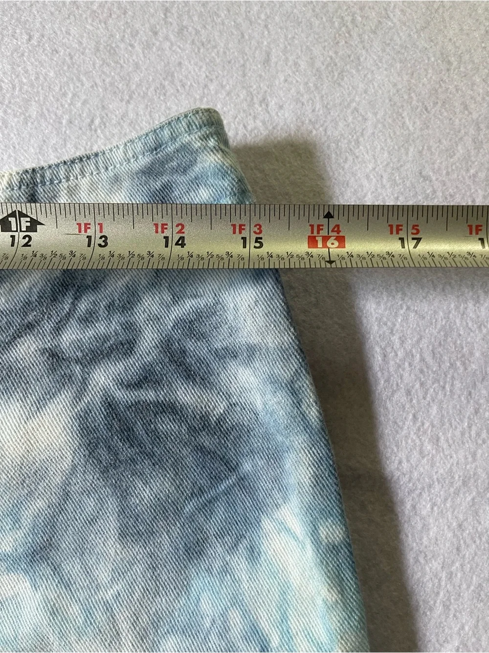 OP Women's Lace-Up Tie-Dye Shorts - Light Blue & Navy